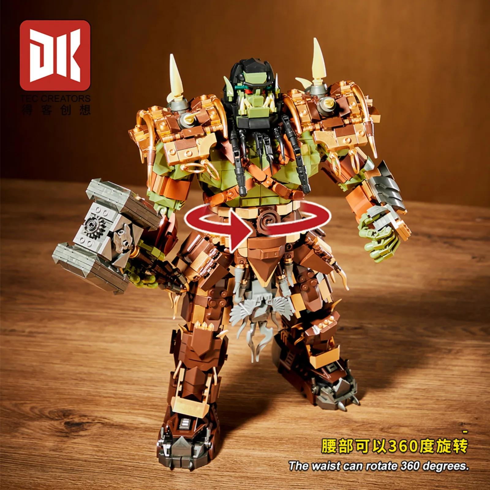 

Fantasy Orc Building Blocks Set with Movable Joints for DIY Tribal Warrior Model