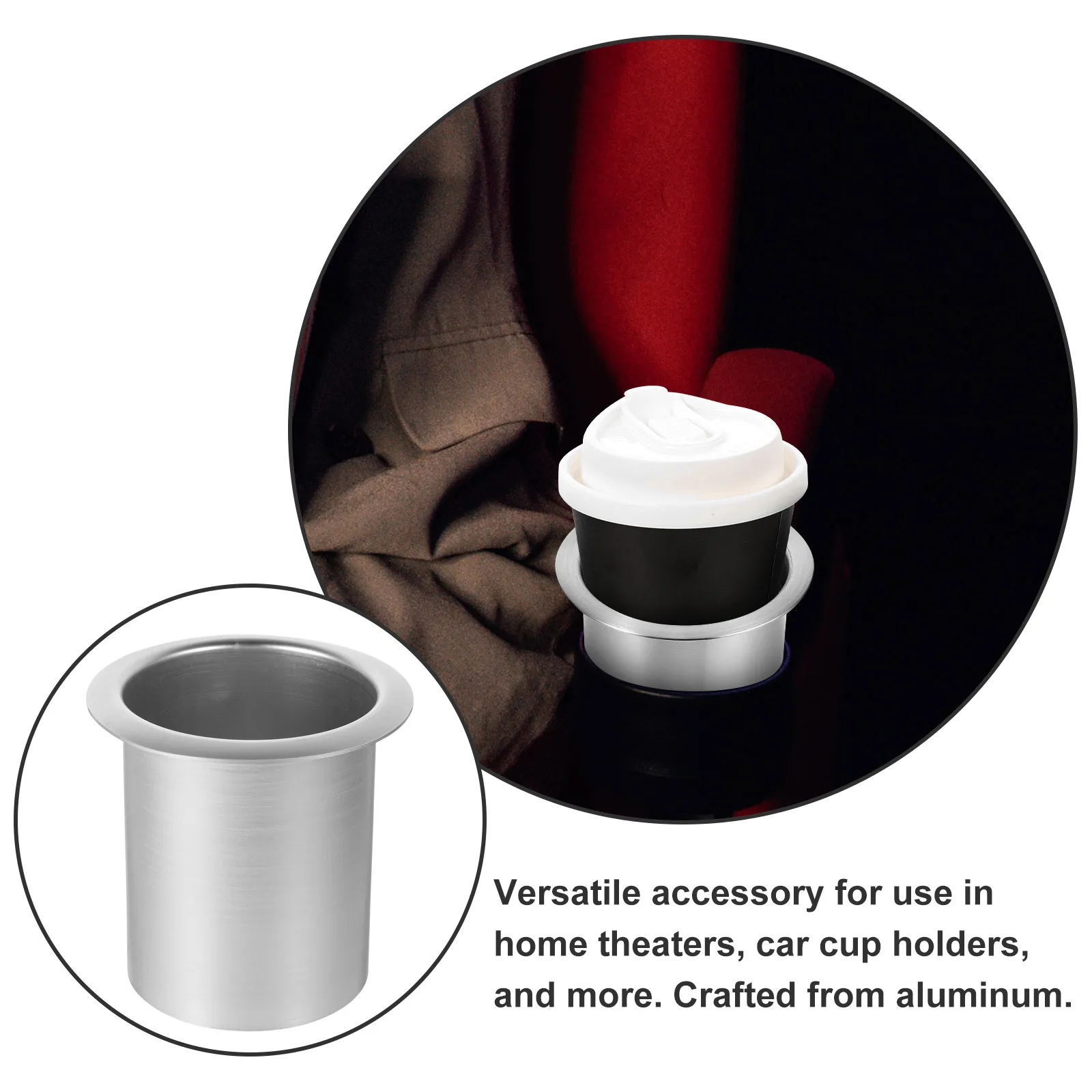 

Sofa Cup Holder Stainless Steel Drink Holder for Recliner Handle Couch Cupholders Car Cup Holders Compact Lightweight Easy