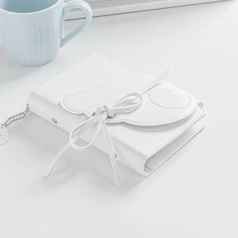 Angel Wings 3 Fold Binder Journal PU Leather Multi Pocket Notebook Cute Portable Writing Diary for School Office Travel Gifts