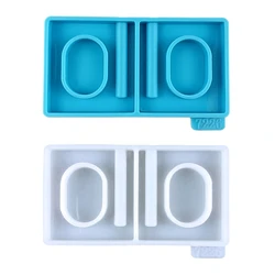 Anel guardanapo resina silicone molde cola epoxy guardanapo titular molde para artesanato diy