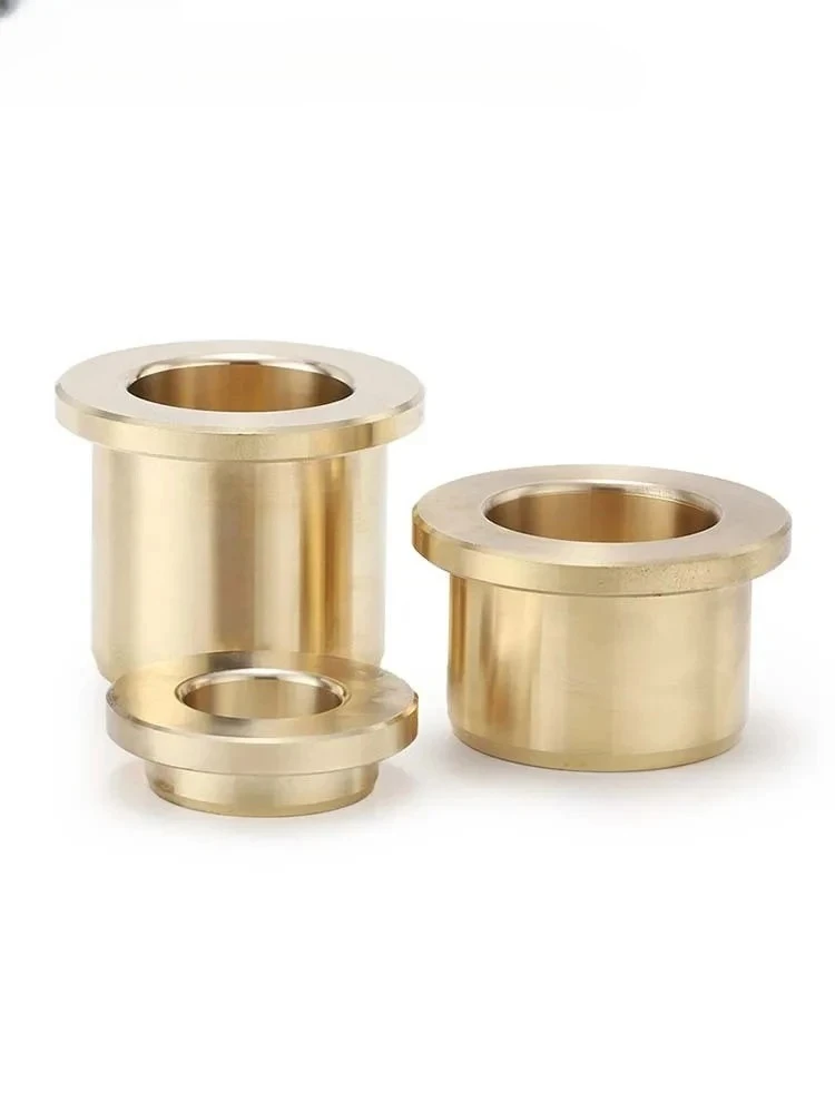 10PCS  Inner diameter 6~30mm shoulder type oil-free bushing, flanged copper sleeve, self-lubricating bearing guide sleeve