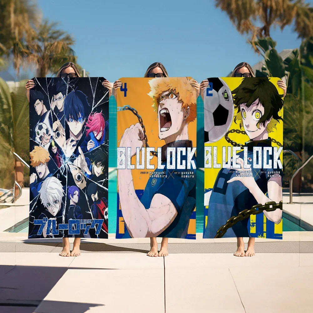 Anime Blue Lock Big Microfiber Beach Towels Quick Dry Towel Sand Beach Towels Pool Towel For Travel Swim Pool Yoga