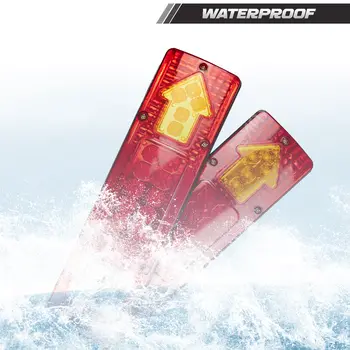 2x 46 LED 卡車尾燈條,適用於卡車、船、拖車、皮卡車、房車、露營車、UTV、廂型車,附方向燈、煞車燈、倒車燈和行車燈功能。 10 最佳銷售 透明 E46 尾燈 - №5