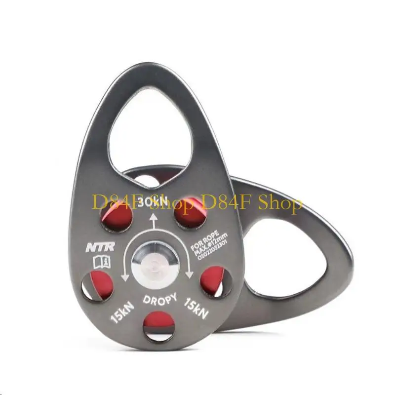 D84F Industrial Grades Fixed Bearing Pulley Wheel In Black Blue Red Color For Heavy Load Moving And Equipment Adjustment