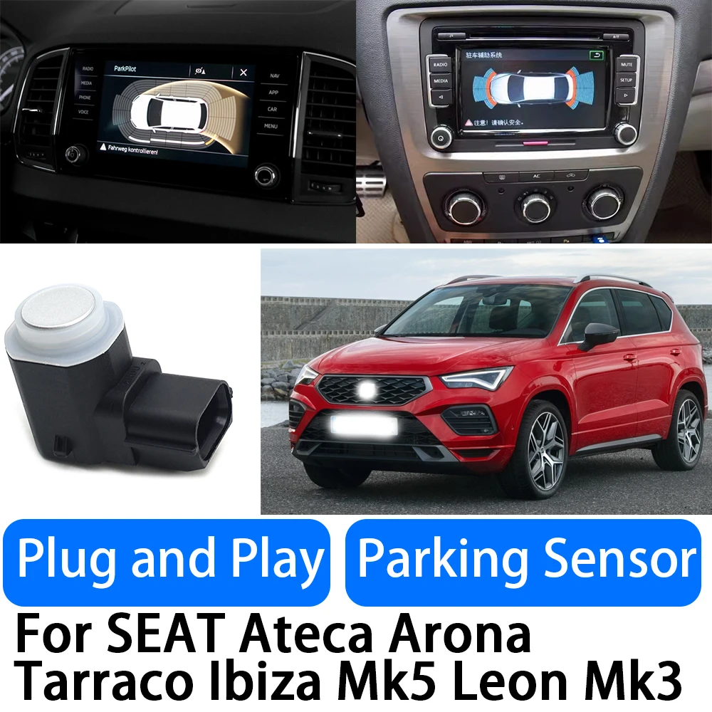 

For SEAT Ateca Arona Tarraco Ibiza Mk5 Leon Mk3 Reverse Radar Precision Detection & Easy Install OEM Fit Parking Sensor System