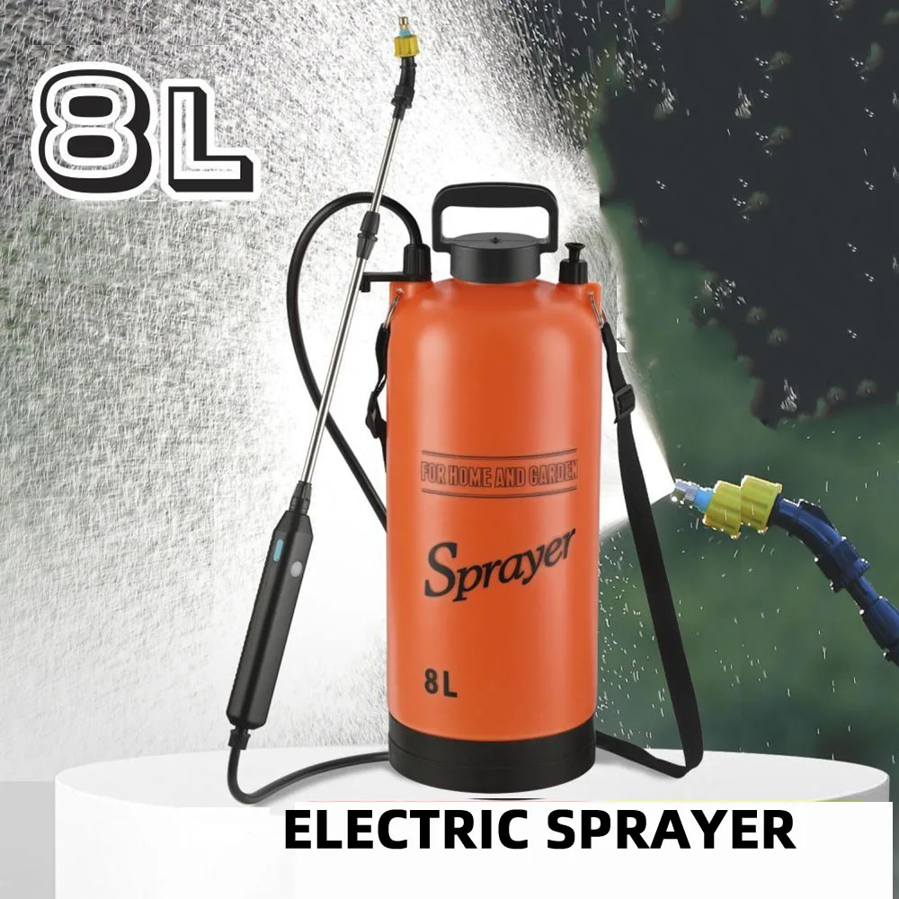 3L/5L/8L Electric Sprayer Shoulder Type Atomizing Garden Watering Bottle High Pressure Disinfection Pesticide Spray Can Water Sp