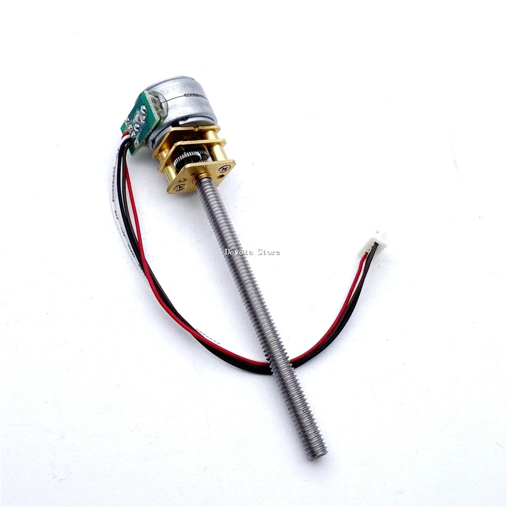 M4 Screw Thread DC 5V DIY Model Motor 2-Phase 4-line Step Reducer Gear Motor GM12BY15-M455 Metal gear Micro structure