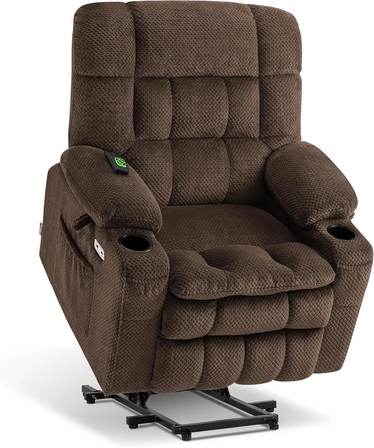 

Small Dual Motor Power Lift Recliner Chair Sofa with Massage and Heat for Elderly People Petite Small-Regular Coffee