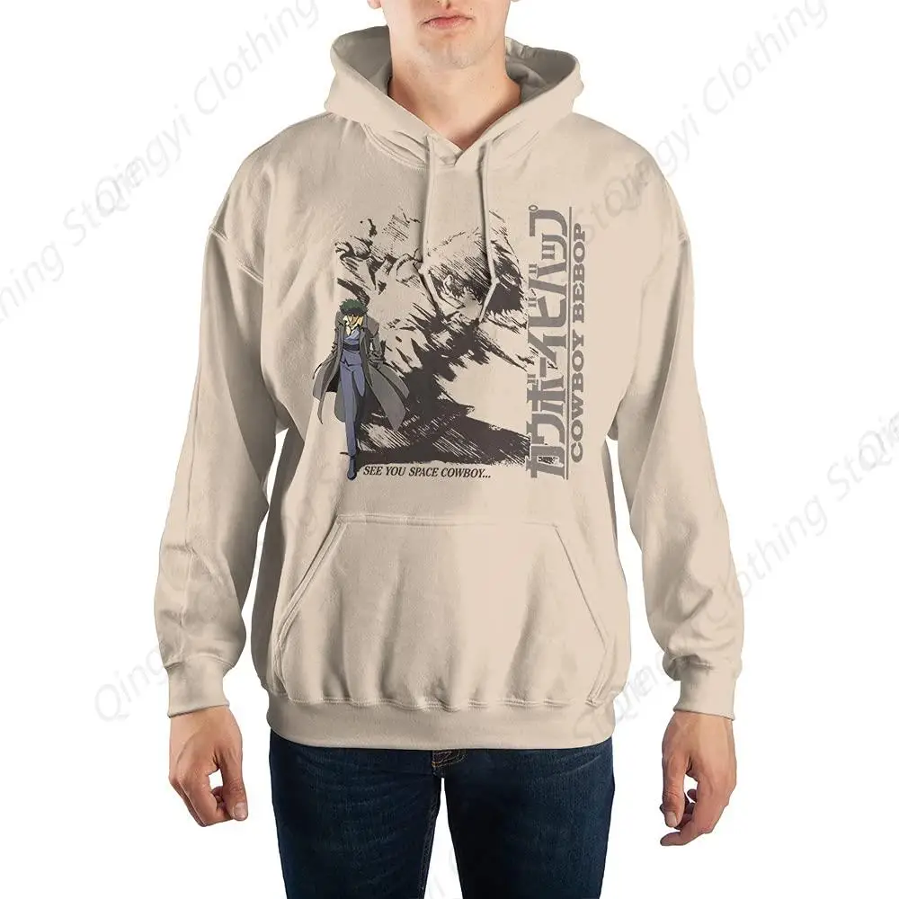 

Cowboy Anime Beige Hoodie -