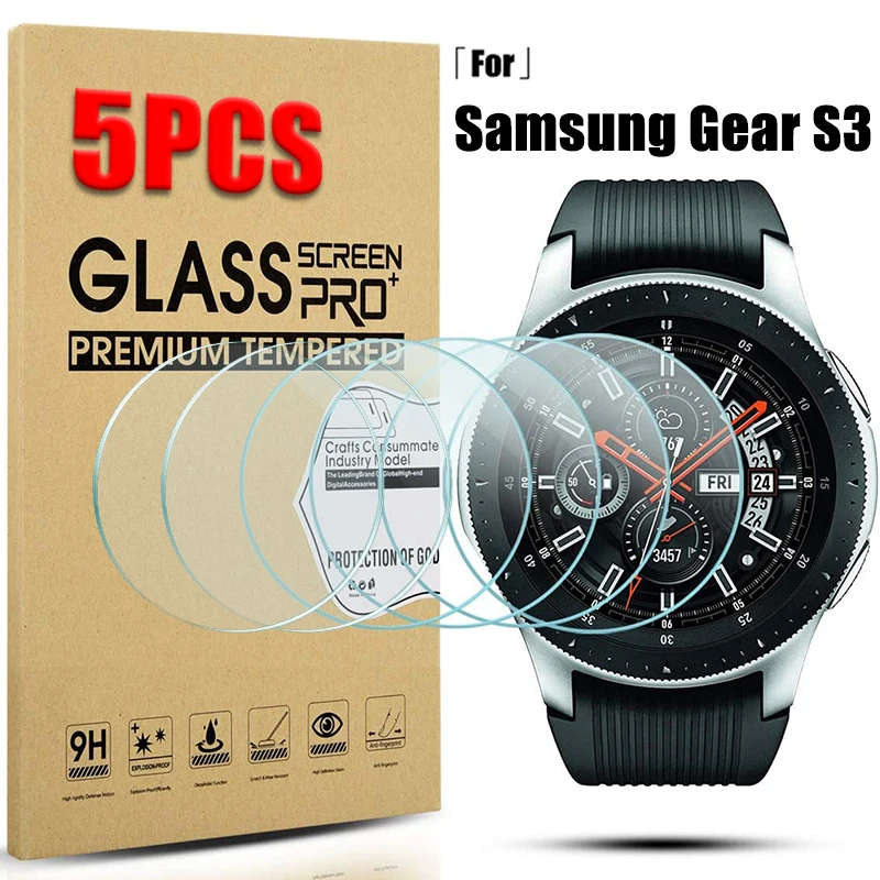 For Samsung Gear S3 Classic S3 Frontier Sports Watch 9H Tempered Glass Screen Protectors Film Anti Scratch Explosion Proof Cover