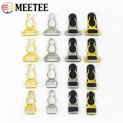 10/20Pcs Meetee 10/12/15/18mm Metal Suspender Leg Belt Sock Clip Hook Underwear Bra Strap Adjuster Clasp Stockings Garter Buckle