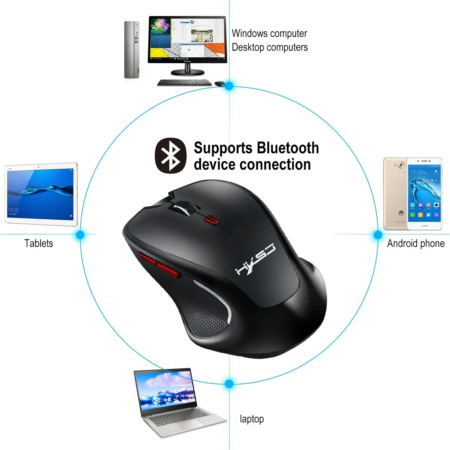 ZLRLMHY lightweight gaming office laptop mouse, mini optical wheel T21 2.4G wireless mouse ergonomic 6 buttons