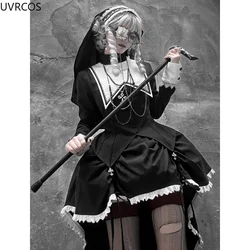 Japanese Victorian Lolita Style Dress Sets Women Halloween Cosplay Slim Princess Dresses Dark Gothic Y2k Evening Party Dresses