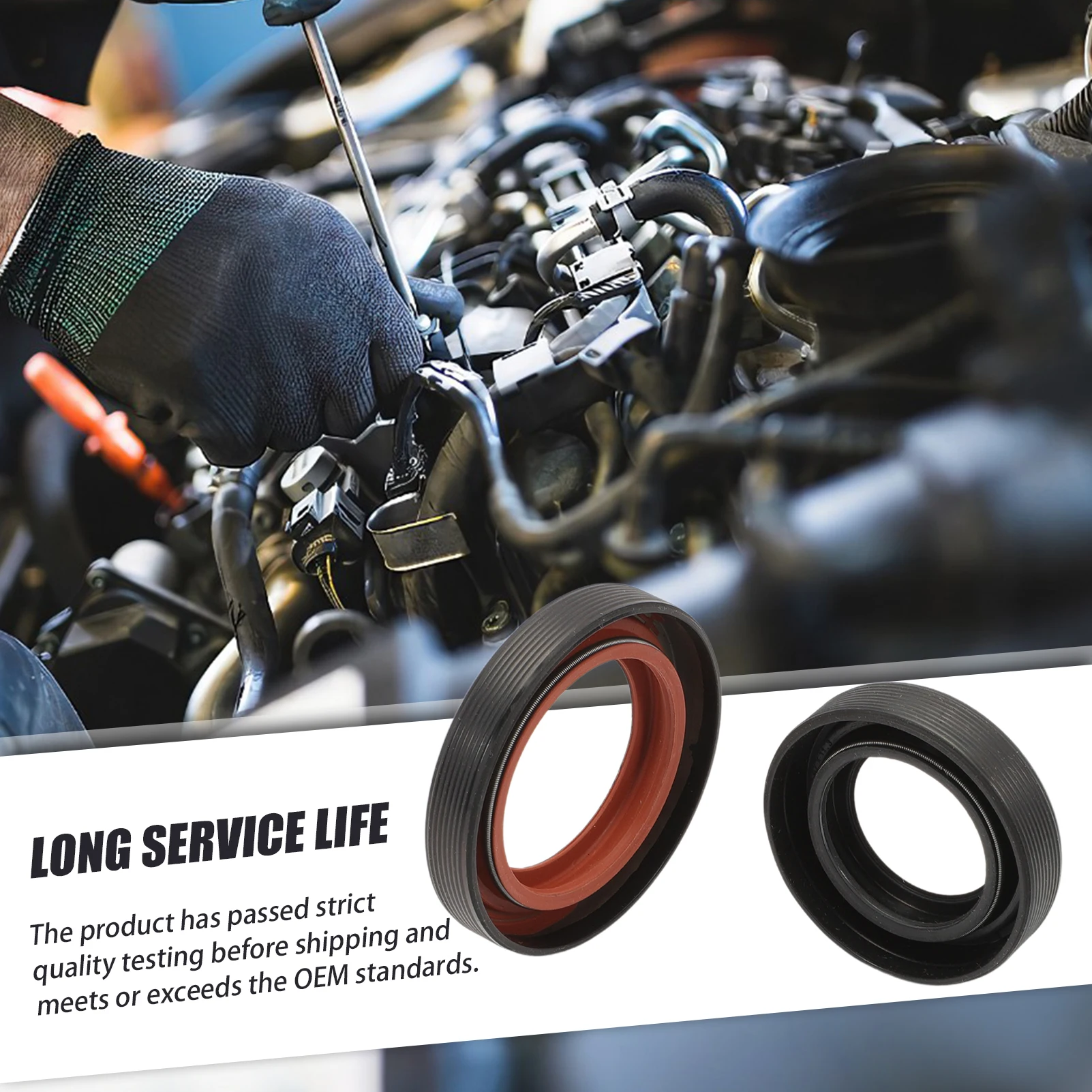 

2 Pcs Left & Right Oil Seal for Transmission Seal Rings For 205 206 207 306 307 05 406 407 605 806 106 For 312144 312146