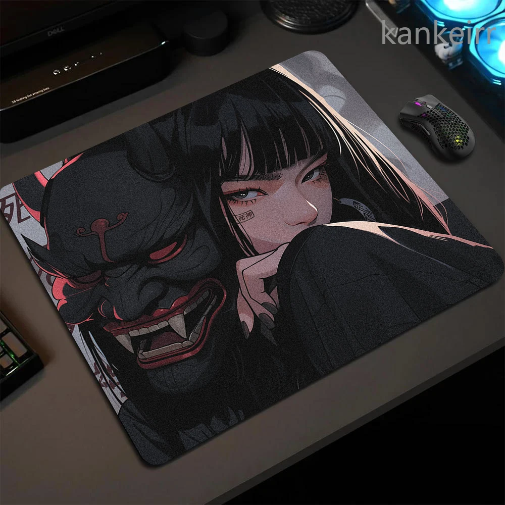 One Mask Girl Control Surface Mouse Pad, Professional Mousepad Velocidade, Non-Slip Bottom Mouse Mat, E-Sports, alta Elastic, 45x40cm