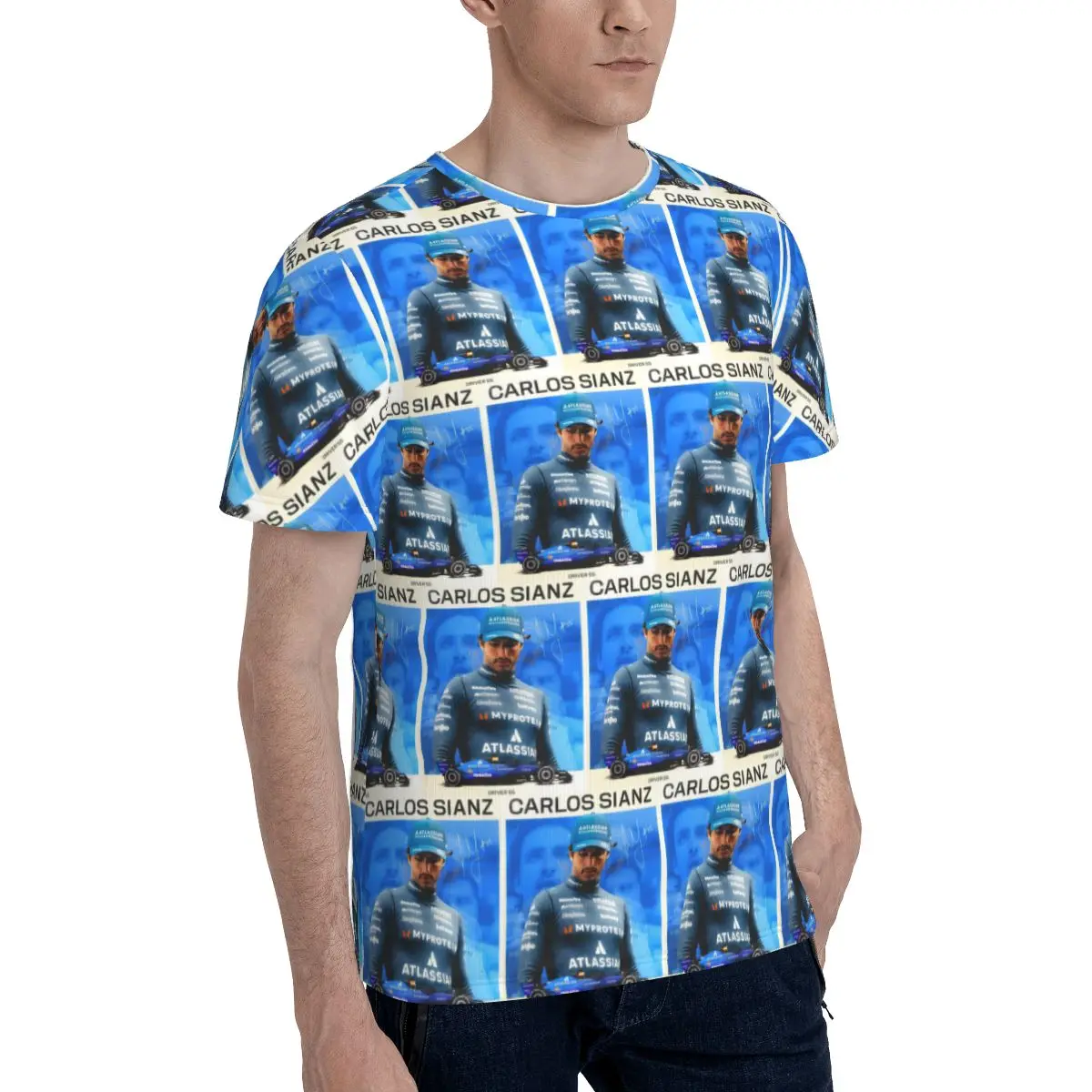 Carlos Sainz Eras Tour 2025 T-Shirt for Men Cotton T Shirts Men's Short Sleeve O-Neck Summer Clothes Tops