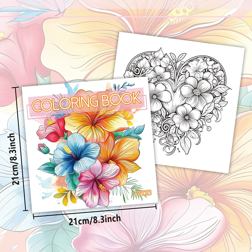 1pc,30 Sheet Adult Drawing Book8.3x 8.3 in100gsm thick paper for soothing, anxiety and more, perfect for many holiday gifts!