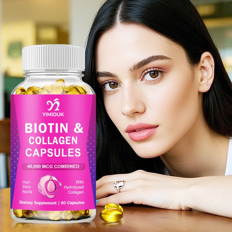 Biotin Capsules for Hair Growth - Biotin and Collagen Support Healthy Hair, Strong Nails and Radiant Skin