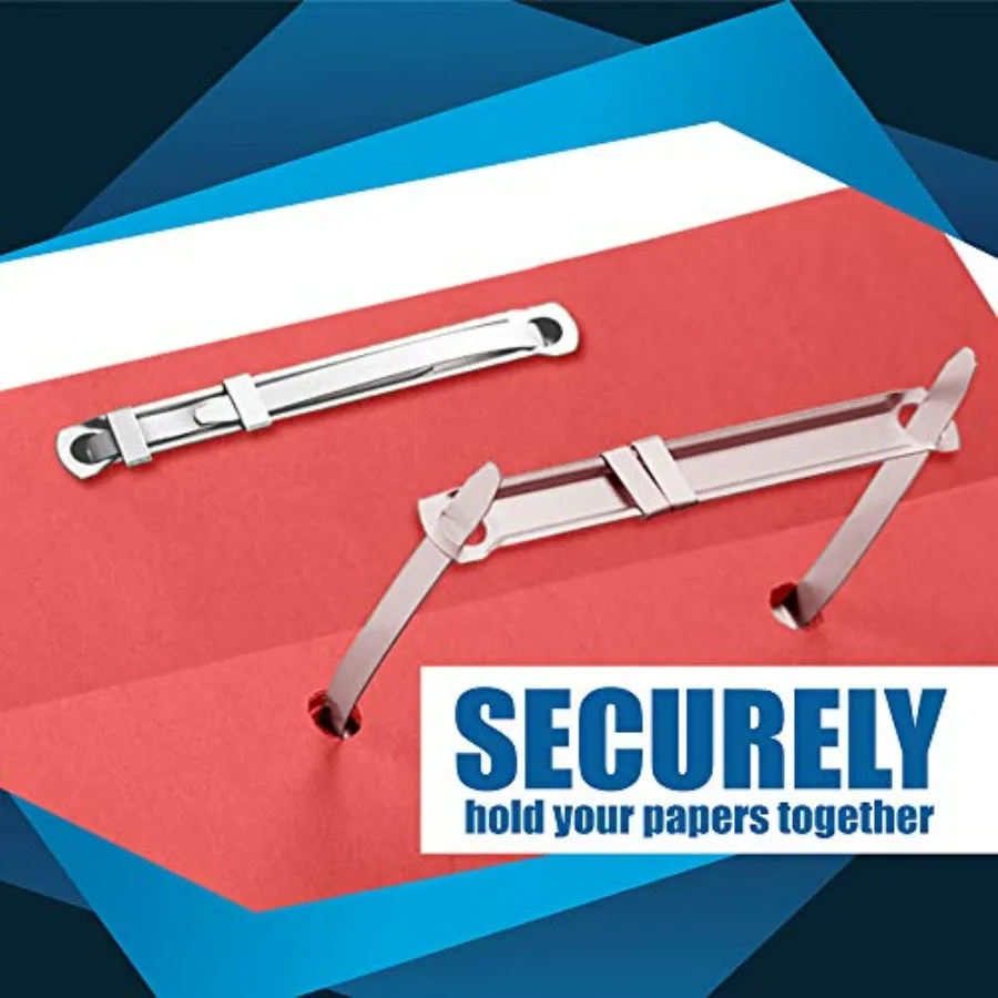 500 قطعة من ضواغط تثبيت الورق القياسية ذات الفتحتين تعمل مع مركز 1 بوصة 3.5 بوصة بسعة 2.75 بوصة لـ P