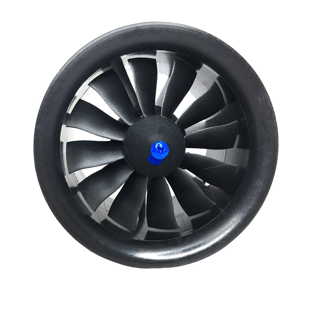 Hobbyocean 70mm 4S 3400KV 6S 2300KV BRUSHLESS EDF Duct Fan 12-Blades About 2200G Thrust for  RC JET Airplane RC Model EDF Plane