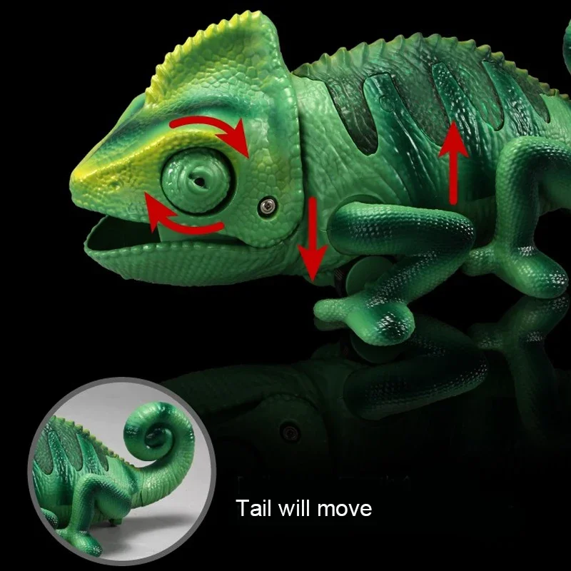 Child RC Animals Toys Chameleon Intelligent Lizard Hobbies Remote Animal Control Toy Electronic Model Reptile Toys Gift for Kids