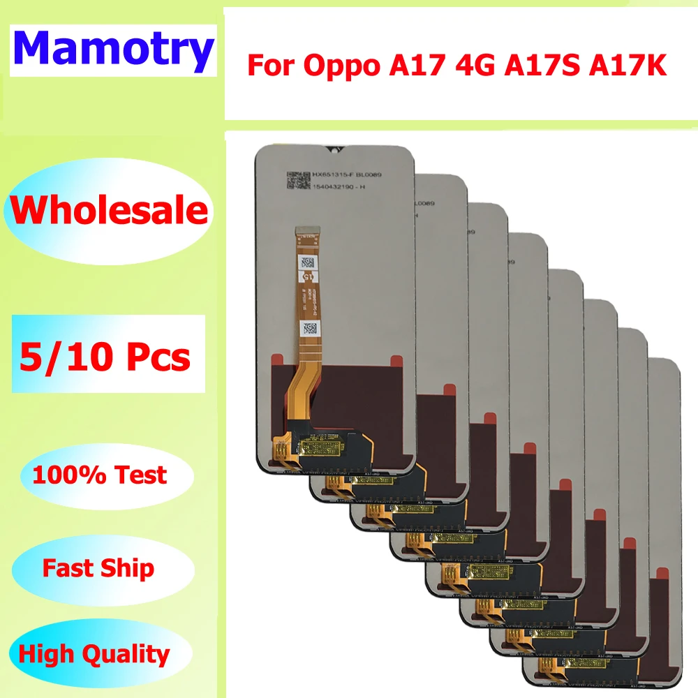 

Оптовая продажа 5/10 шт./лот для Oppo A17 4G ЖК-экран с сенсорной сборкой A17S A17K
