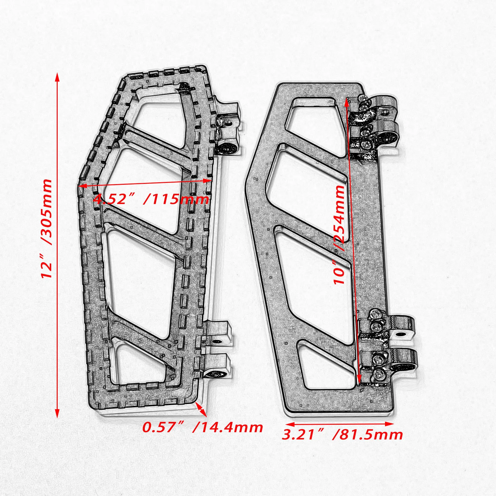 Motorcycle Front Rear Driver Passenger Floorboards Front Rear Footpegs Footrest For Harley Touring Softail Fatboy Street Bob