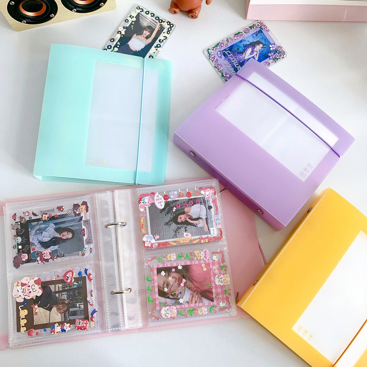 

Korean Guka Card Sleeve Storage Album Transparent Insertion Loose-leaf Album Book Postcard Photo Sticker Storage Book