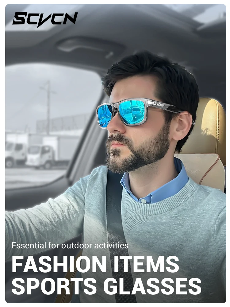 

SCVCN Polarized Sunglasses Men Cycling Glasses Bike MTB Goggles Women Hiking Sports Glasses UV400 Riding Motorcycle Eyewear