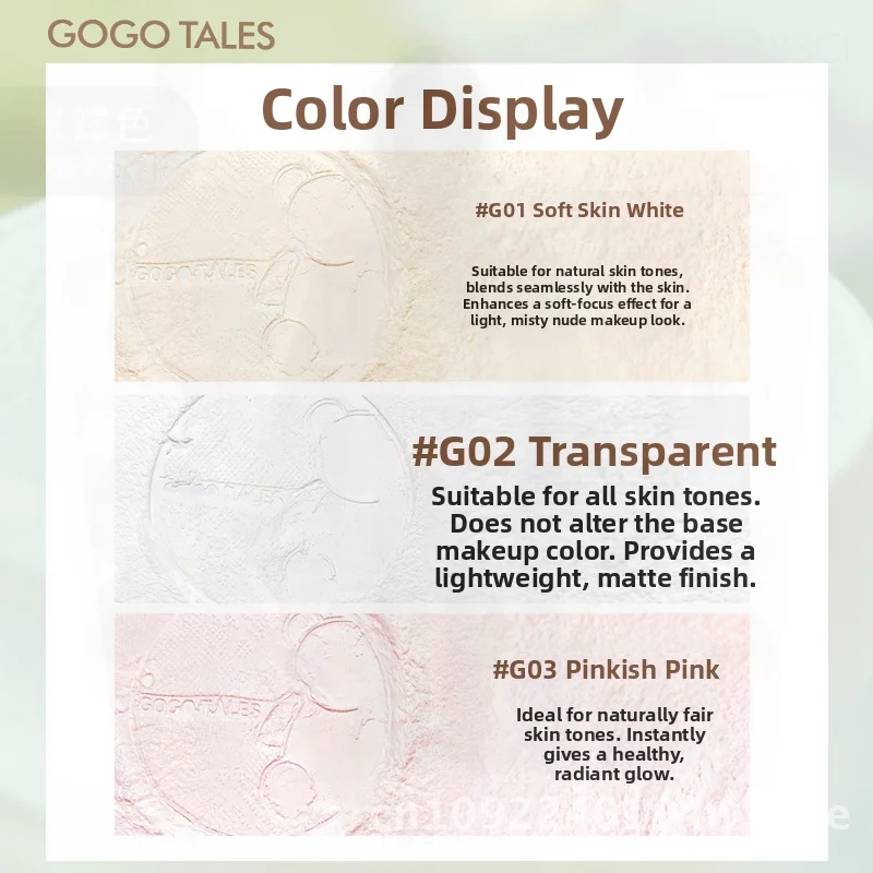 GOGO TALES Naked Feeling Matte Makeup Powder Natural Look Honey Shade Neutral Oily Dry Skin Friendly Easy to Remove Setting