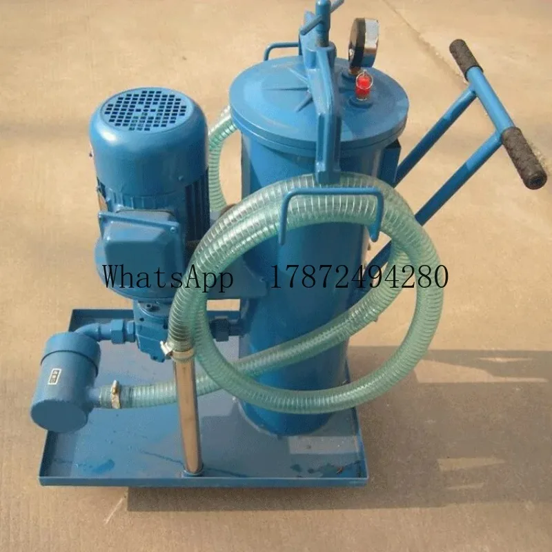 LUC-63 portable electric hydraulic fluid filtration system, oil fil-ter machine for excavators