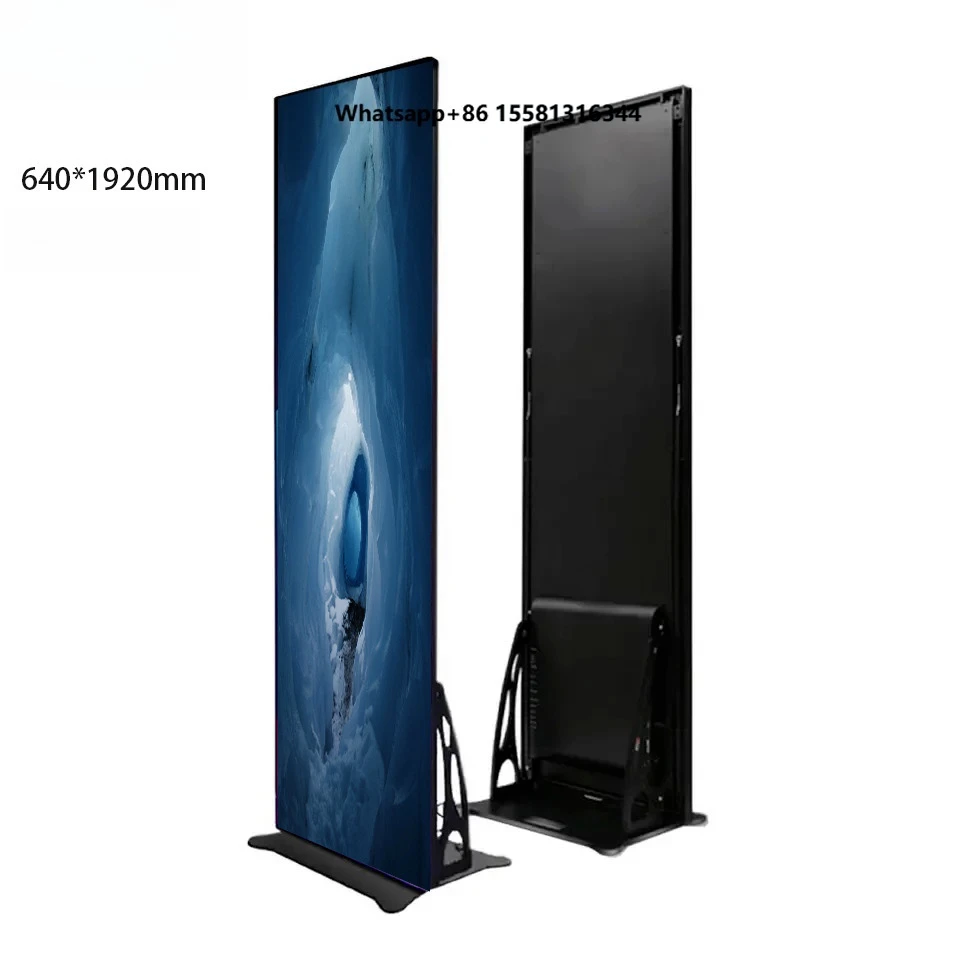 Customized Full-color Vertical Movable LED Poster Screen with Foldable App Control for LED Poster Screen