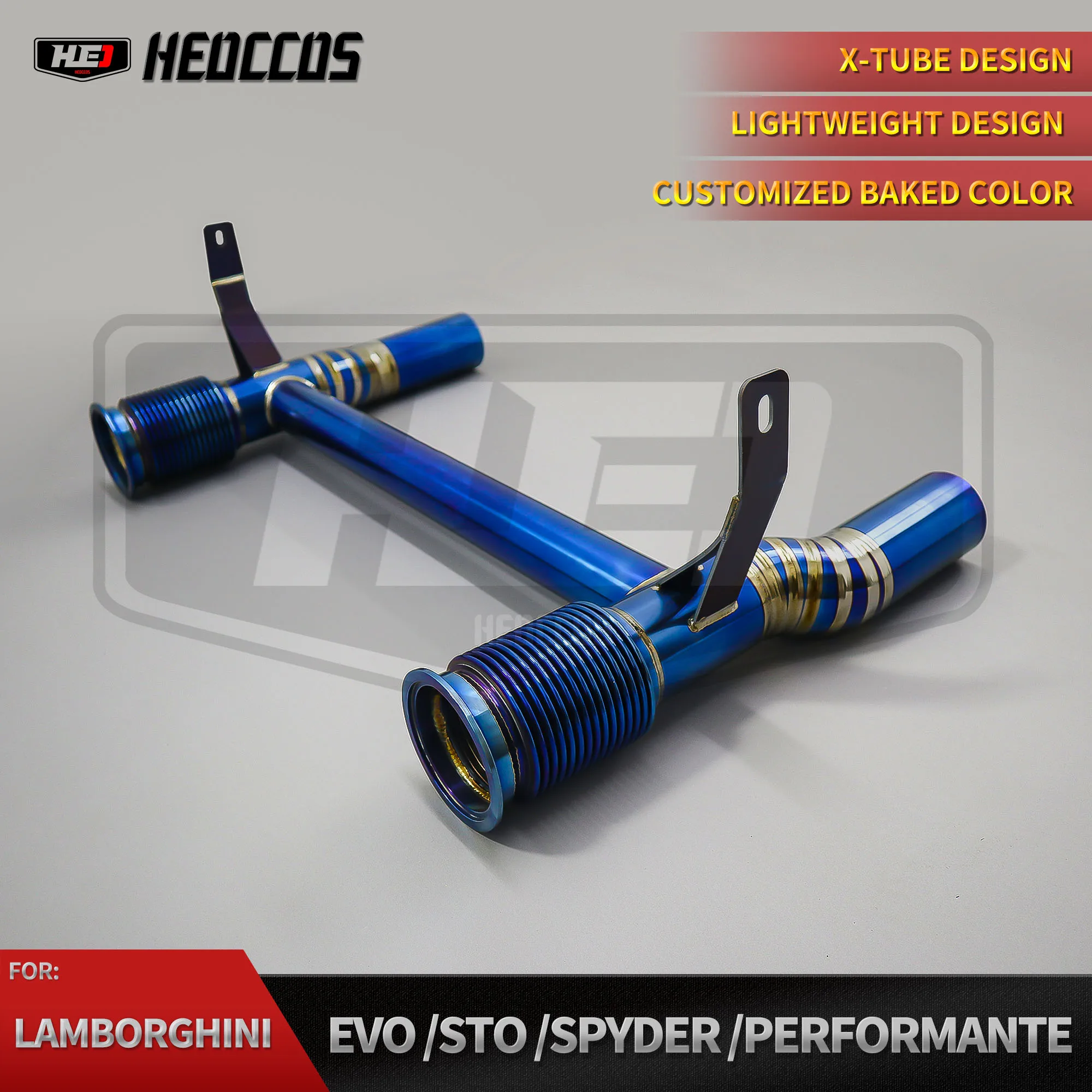 HEO Titanium Straight Catback Exhaust For Lamborghini Huracan STO EVO Spyder 5.2 2019‑2020 Racing Aftermarket Assembly
