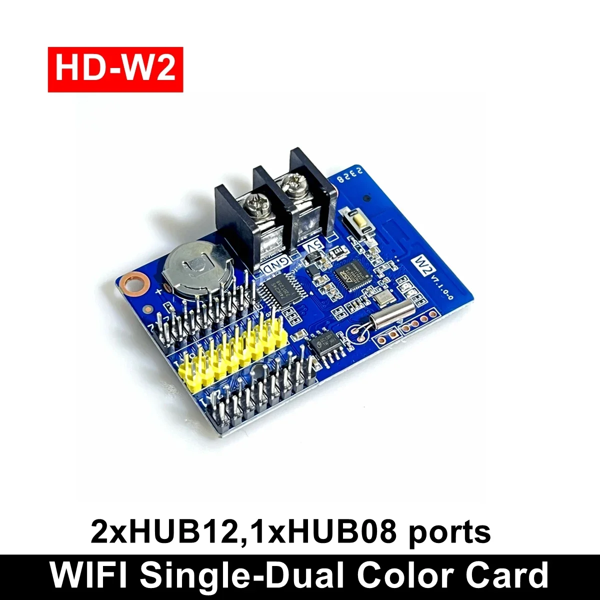 Huidu HD-W2 Single-Dual Color WIFI LED Control Card For P4.75 P10 Scrolling Message Sign