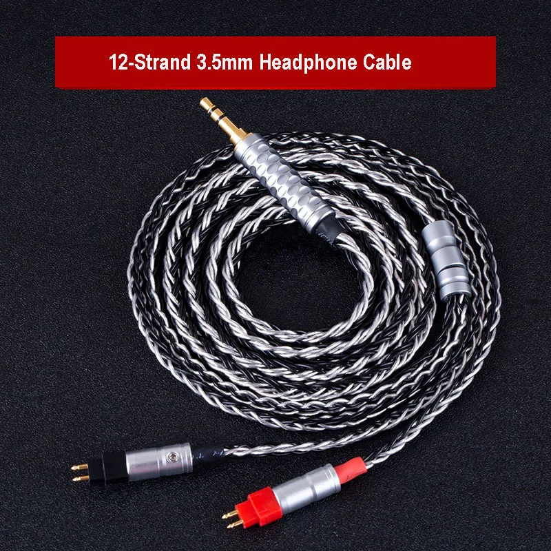 12Strand Single Crystal Copper 4.4mm Balanced Headphone Cable OCC Silver Plated Upgrade Cord for HD600 HD650 HD660S HD580
