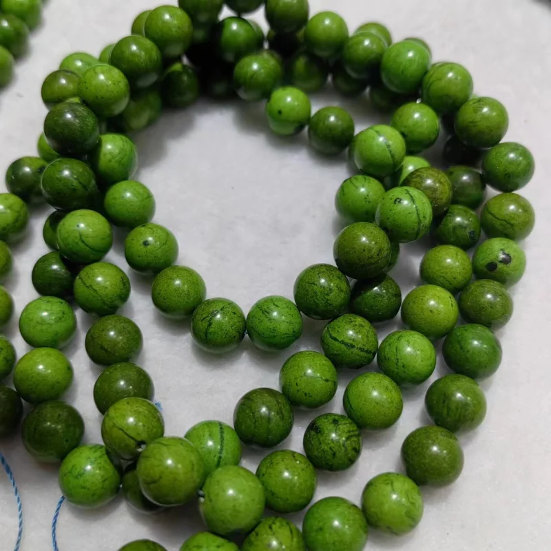 

Браслет из 108 длинных бусин из натурального магнезита, полуфабрикат для самостоятельного изготовления