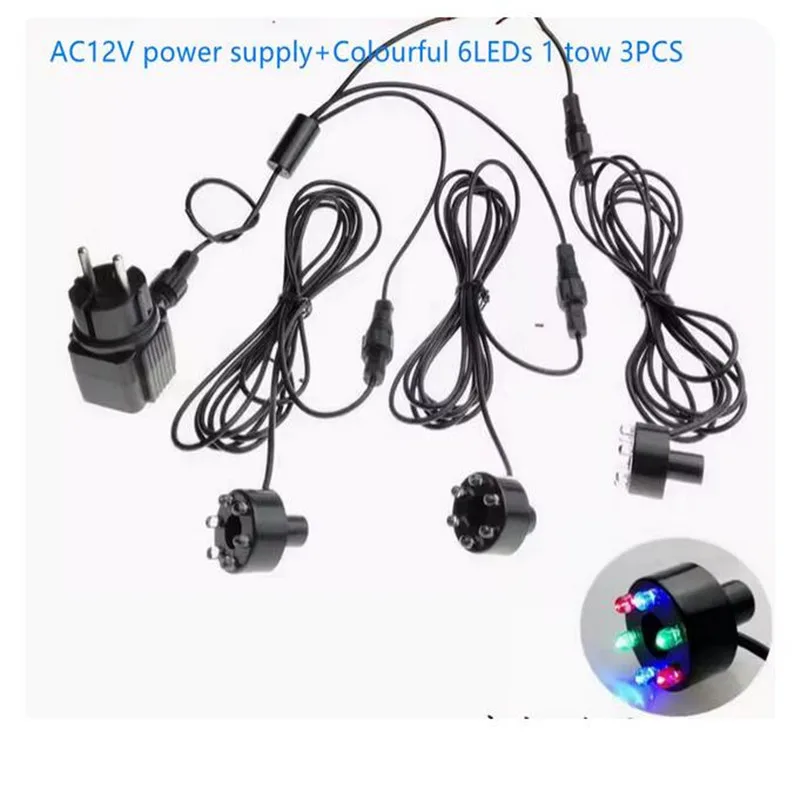 Underwater Lights 6-LED Light Ring For Fountain Fish Pond Water Garden AC12V adapter rockeries Decorative