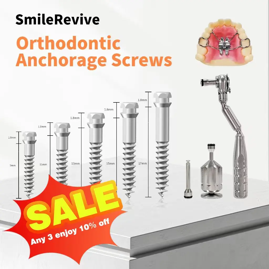 SmileRevive Dental Orthodontic Bone Expansion Miniscrews and Screwdriver Orthodontic Implant Anchor Screws‌