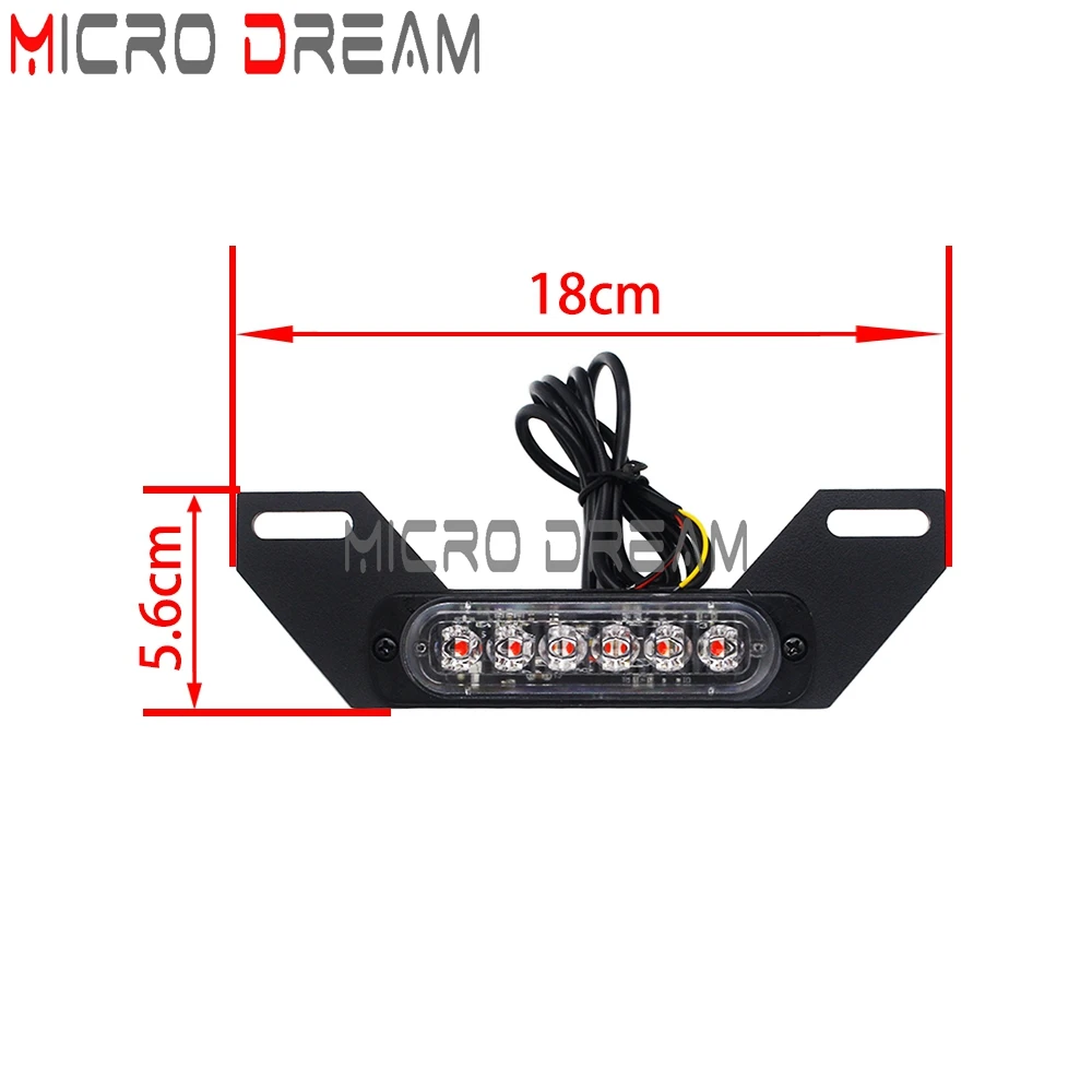 Universal Motorcycle Rear LED B6 License Plate Lamp ATV Burst Flash Tail Stop Brake Lamp Auxiliary Lights Taillight For Harley