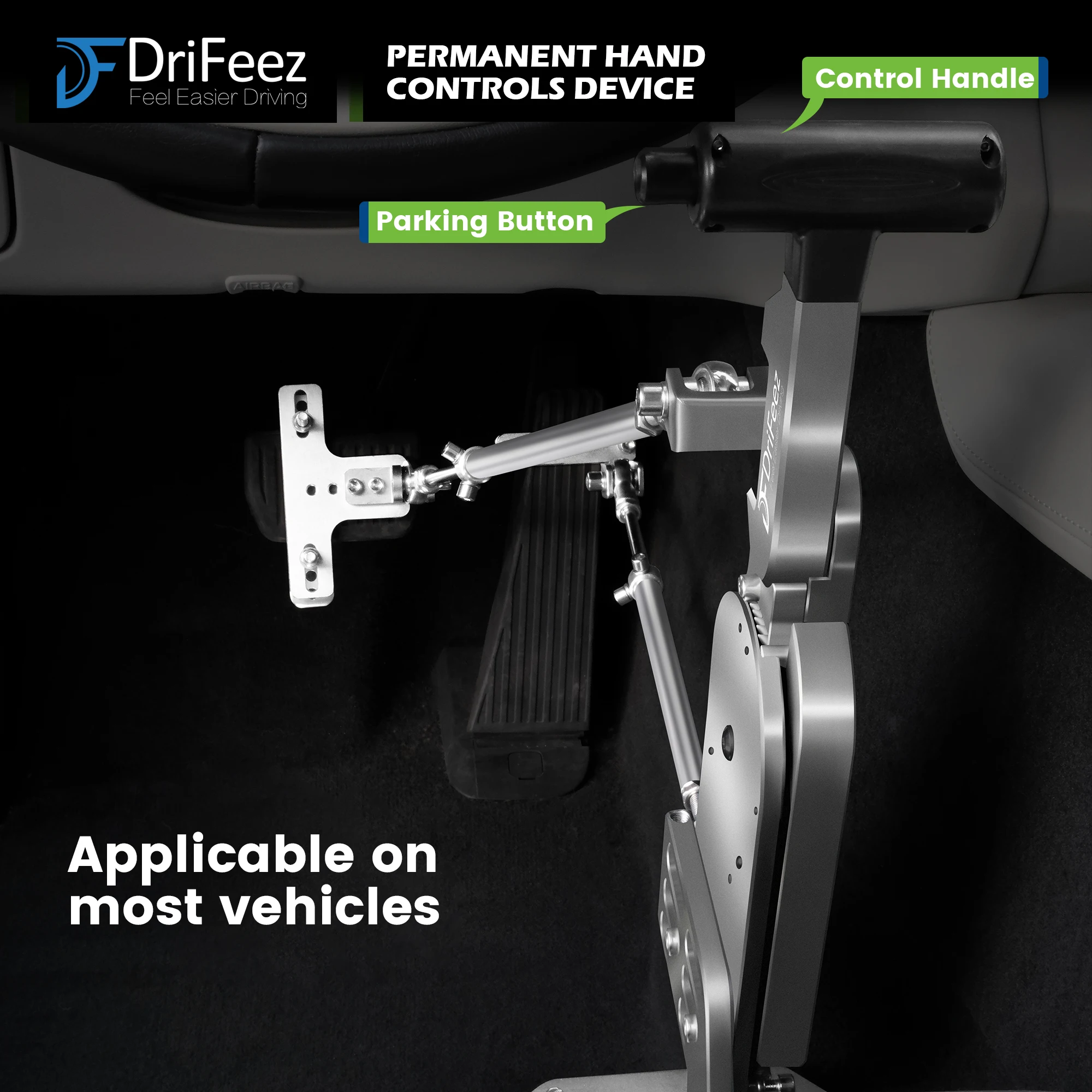 Hand Controls for Disabled Drivers Push and Pull for Automatic Cars,A Permanent, Safe Install Hand Control. Disabled/Handicapped