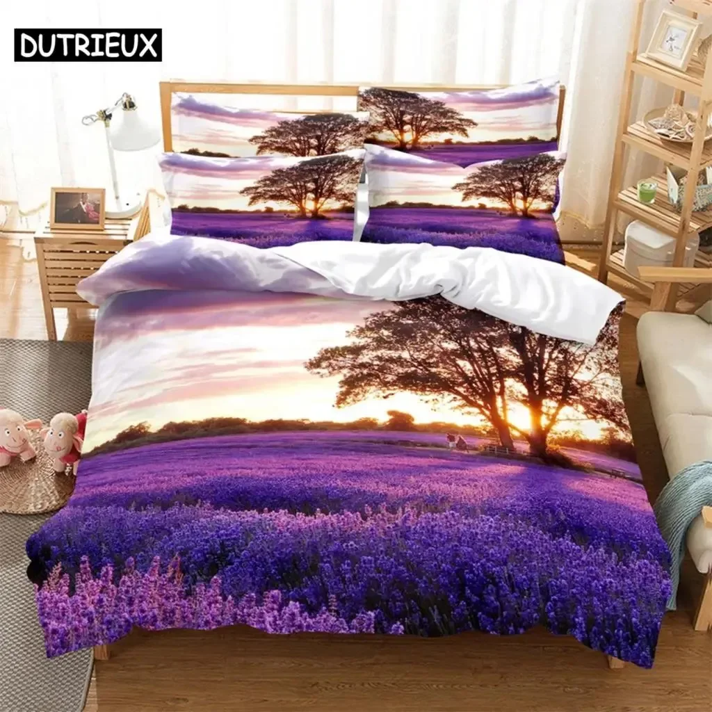 

Lavender Fashion Bedding Set Single Twin Double Queen King Cal King Size Bed Linen Set