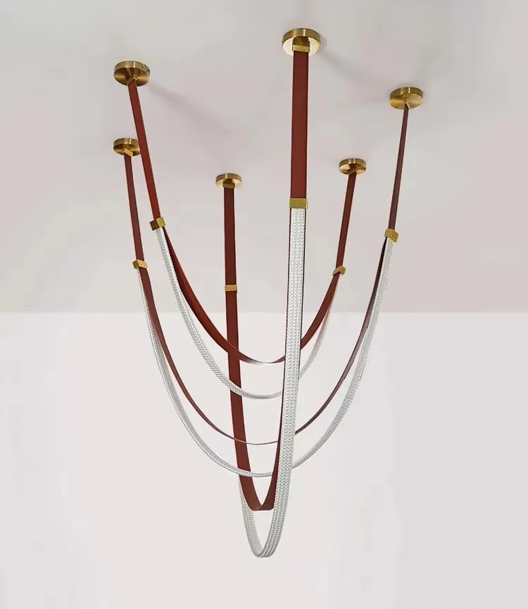 Modern minimalist design chandelier, villa hotel Nordic style single chandelier chandelier