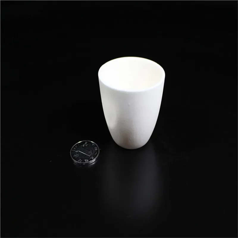 99.3% Alumina Crucible with Lid, 50ml Arc-Shaped Corundum Ceramic Sintered Crucible