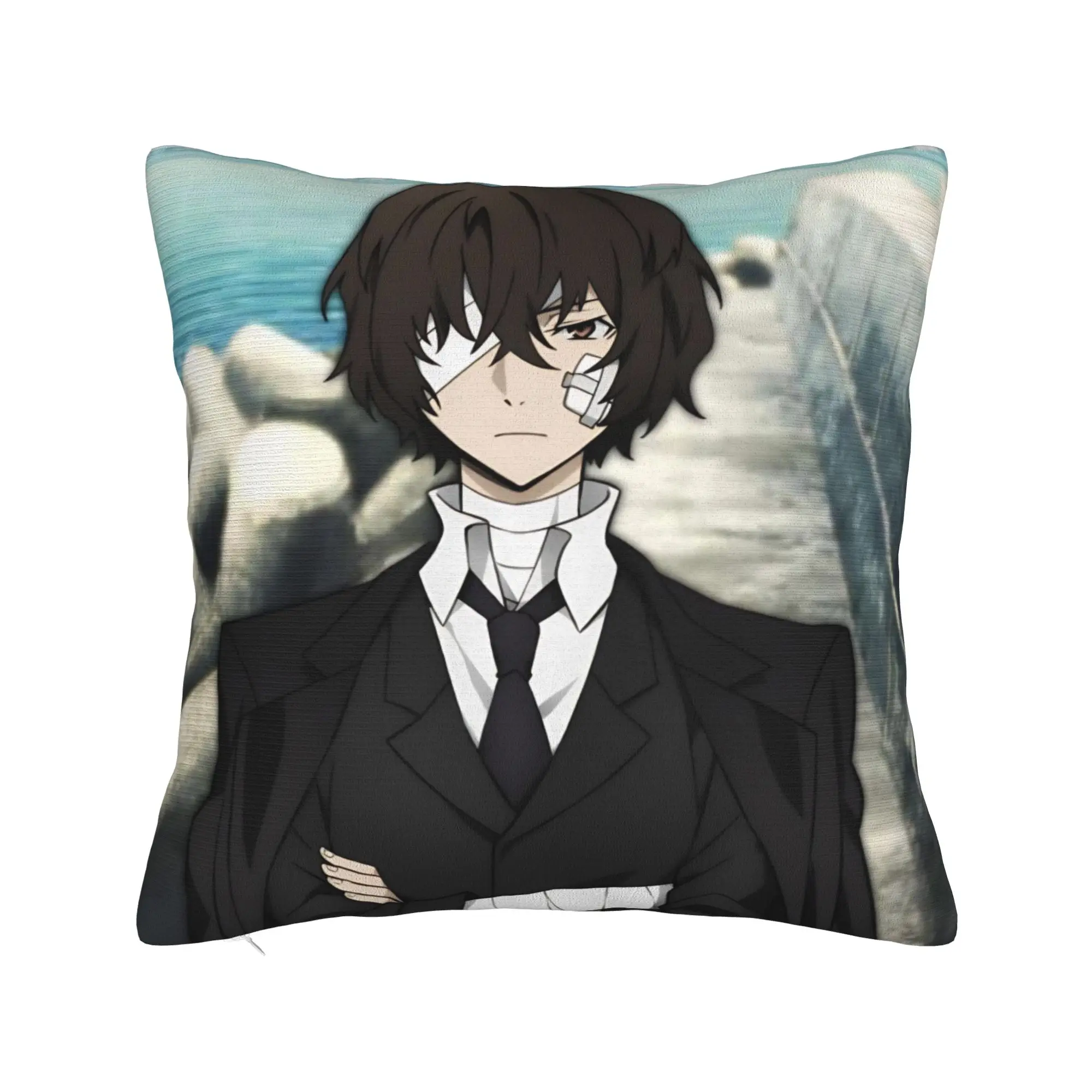 Dazai Bungo Stray Dogs Pillowcase Double-sided Printing Cushion Cover Decoration  Pillow Case Cover Bedroom Zipper 45X45cm