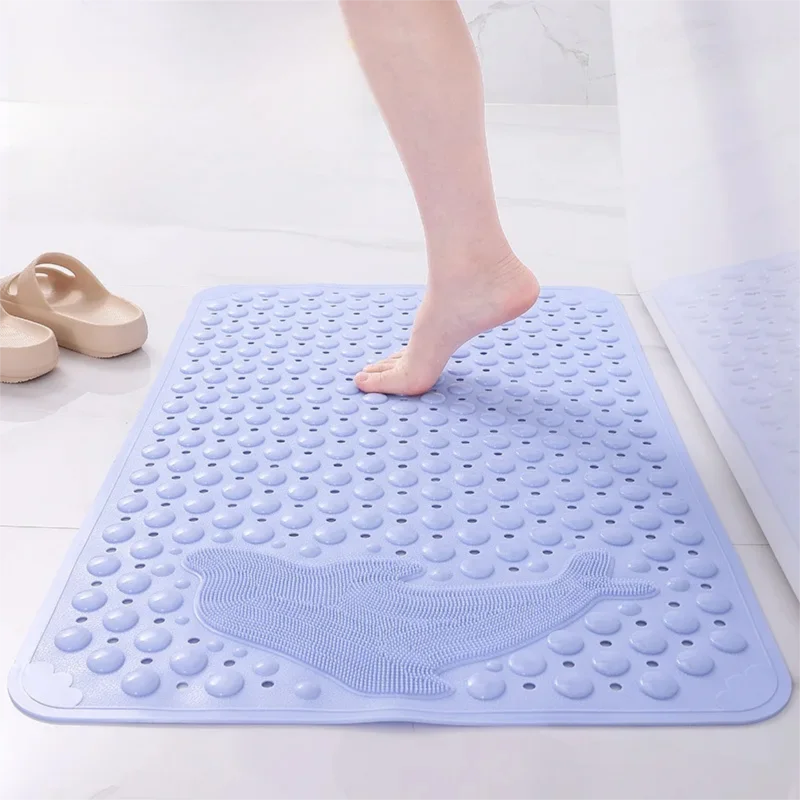 

Bathroom Safety Mat Strong Suction Cups Anti-Slip Waterproof Anti-Fall Durable Foot Mat for Shower & Toilet Easy to Clean