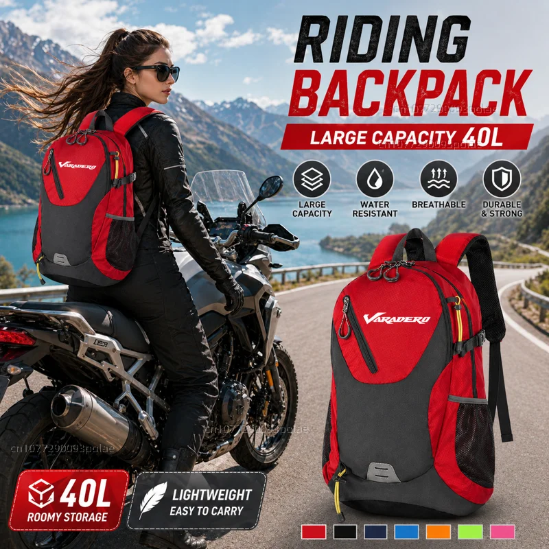 For Honda Varadero XL1000 XL 1000 125 V XL1000V XL125V XL125 Large CapaRacing travel Men waterproof Backpack Bag Motorcycle Gift