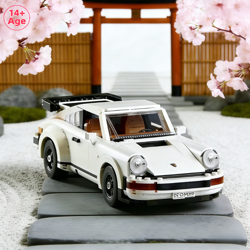  2025 1458PCS Retro Car Building Blocks Set - 2in1 Classic Race Car Model Kit for Adults, Teens, Kids - Creative Christmas Gift 