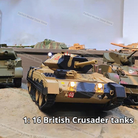 Coolbank 1:16 RC Tank UK Crusader Mk.III Model tank Combat Vehicle Light with Smoke Turret Rotation 360° Car Toys for Adult Boys