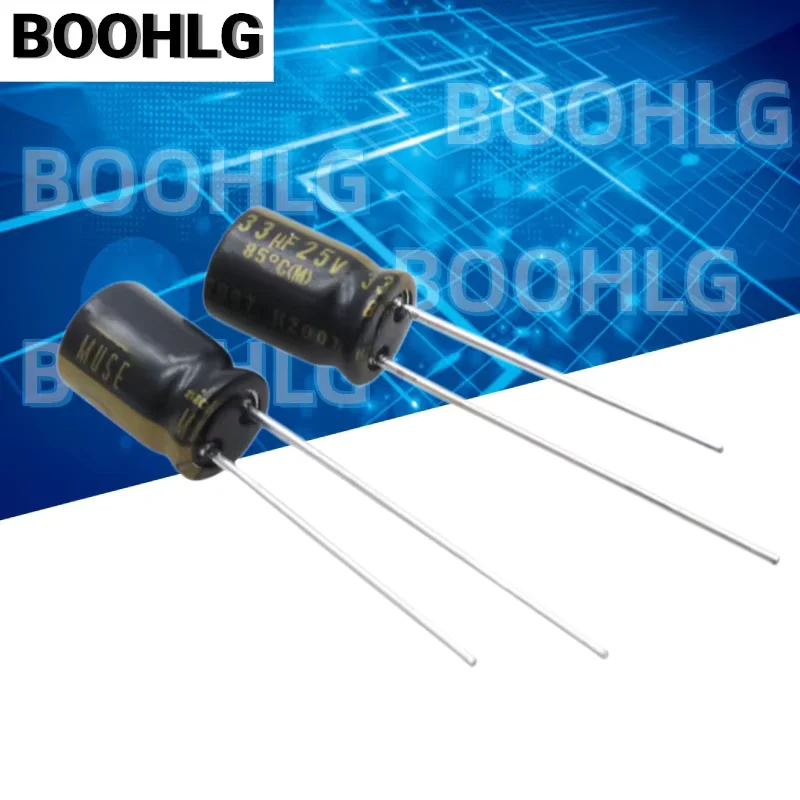 5PCS original 33UF 25V fever capacitor 25V 33UF 8X12 MUSE KZ copper feet