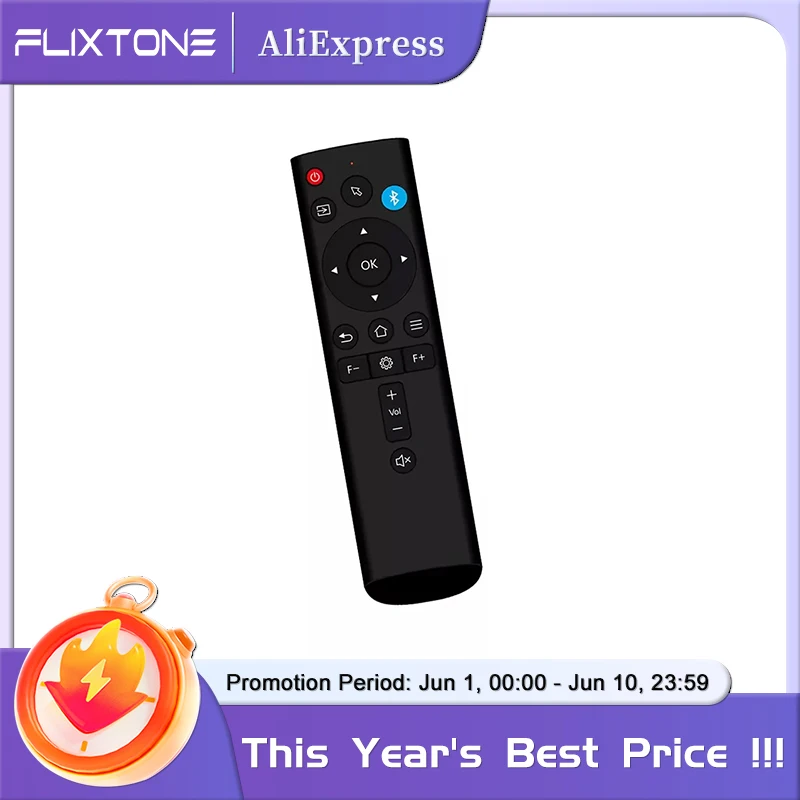 FlixTone 2.4G Bluetooth Remote Control for D9W MINI PRO D10S D9W Ultra E900 MINI and Other Android Projectors